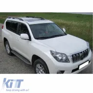 Roof Rails suitable for Toyota Land Cruiser Prado FJ150 2009+ Roof-Rails Aluminium Black 2 Pieces-image-6311463
