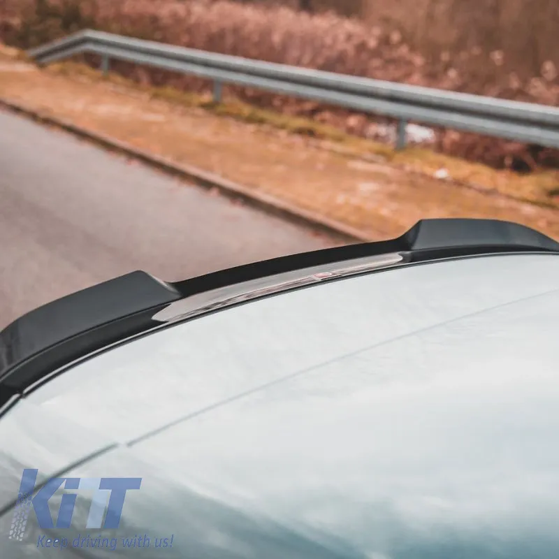 Roof Spoiler Add On suitable for VW Golf VIII (8) 20+ GTI & R-Line Bumper Glossy Black V.2 Maxton Design From ABS Plastic 1pc