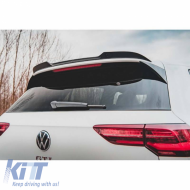 Roof Spoiler Add On suitable for VW Golf VIII (8) 20+ GTI & R-Line Bumper Glossy Black V.2 From ABS Plastic 1pc