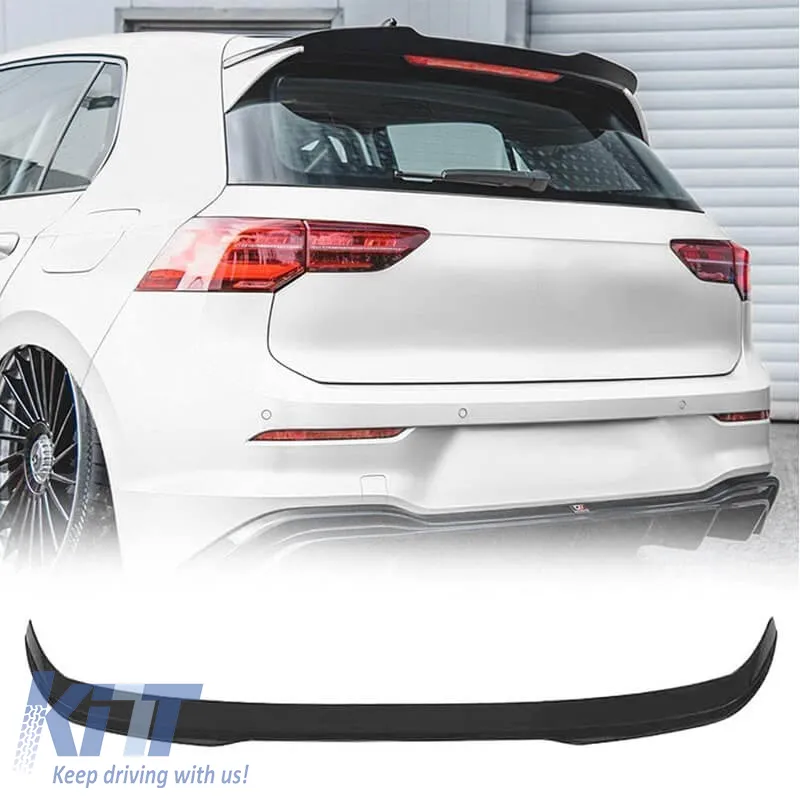 Roof Spoiler Add On suitable for VW Golf VIII (8) 20+ GTI / GTE / GTD / R-Line / R Glossy Black From ABS Plastic 1pc