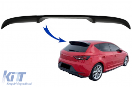 Roof Spoiler Cap suitable for Seat Leon 5F Mk3 5 Doors Hatchback (2012-2019) Piano Black