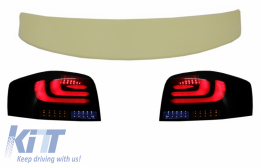 Roof Spoiler suitable for AUDI A3 8P Hatchback (2003-2008) with Full LED Taillights Light Bar Dynamic Sequential Turning Light RS LOOK 3 Doors - CORSAUA38P3DBSY