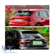 Roof Spoiler suitable for Audi A3 8Y Sportsback 2020+ S3 Look Gloss Black From Abs Plastic-image-6320724