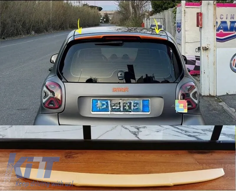Roof Spoiler suitable for Smart Fortwo 453 2014+ Brabus Style from ABS Plastic