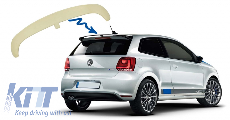 VW VOLKSWAGEN POLO 5 6R AND POLO CROSS WRC LOOK REAR ROOF SPOILER NEW FROM 2009
