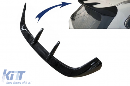 Roof Spoiler Wing suitable for BMW X1 SUV F48 Pre-LCI (06.2015-2019) Sport Piano Black - RSBMF48MP