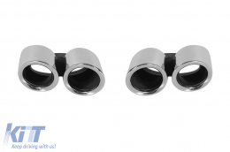 Round chrome GT style exhaust tips suitable for Porsche Panamera 971 2016-2021