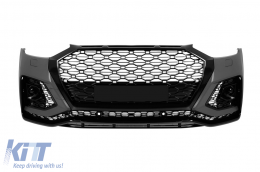RS front bumper suitable for Audi Q5 2021–2023 with black trim strips - ABAUFX6007849