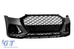 RS-Frontstoßstange geeignet für Audi Q5 2021–2023 mit schwarzen Zierleisten-image-6139270