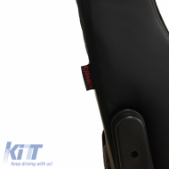 RS Gaming kagylóülés PVC - Velúr fekete/piros keresztvarrás Carner 2039-image-6295418