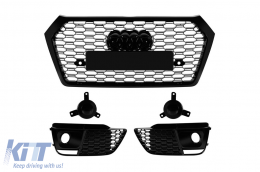 RS Grille Set suitable for Audi Q5 Front Bumper 2018–2020 ACC Version - ABAUGR6007847