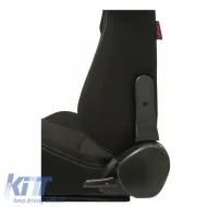 RS kagylóülés szövet fekete fehér varrással pár 2 db-image-6293700
