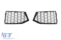 RS-Stil Frontstoßstange geeignet für Audi TT Coupe, Cabriolet 2016-2021 mit glänzend schwarzem Kühlergrill-image-6164413
