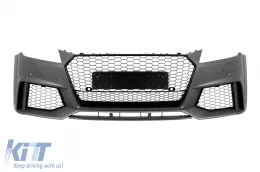 image-41-RS-style front bumper suitable for Audi TT Coupe, Convertible 2016-2021 with Gloss Black grille