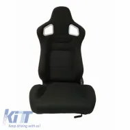 RS Style kagylóülés szövet fekete piros varrással pár 2 db-image-6293568