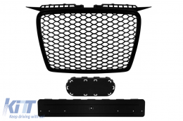 RS type black front grille suitable for Audi A3 hatchback, Sportback 2005-2008 - ABAUGR6007152