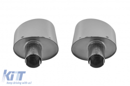 RS type chrome tip set suitable for Audi A3 Sportback 2017-2020, A4 after 2015, A5 Sportback, Coupe, Cabrio after 2016-image-6156078