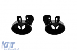 RS3 type diffuser with black tips suitable for S-line rear bumper on Audi A3 hatchback 2020-2024 -oo--oo--image-6231618