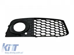 RS4 típusú kdlámpa körüli rács szett Audi A4 B8 sedan, kombi 2007-2011, fekete lakk-image-6145462