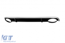 RS7-Typ Diffusor mit verchromten Endrohren geeignet für die Standard-Heckstoßstange des Audi A7 Sportback 2010-2014 -O--O--image-6162883