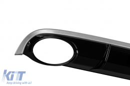 RS7-Typ Diffusor mit verchromten Endrohren geeignet für die Standard-Heckstoßstange des Audi A7 Sportback 2010-2014 -O--O--image-6162888
