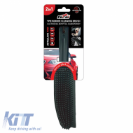 Rubber Bristle Cleaning Brush 2in1 Feral Detailing Pro 25x5 cm 1 Piece - CGRCMAR6040023