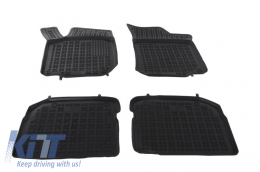 Rubber Car Floor Mat Black suitable for Seat Leon 99-05 Toledo 99-04 SKODA Octavia 97-10 VW Beetle Bora 98-05 Golf 4 IV 97-06 - 200201