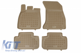 Rubber Car Floor Mats Beige suitable for AUDI Q5 FY (2017-) - 200321B