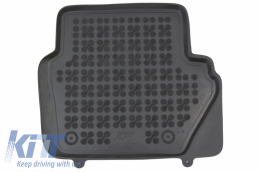 Rubber Car Floor Mats Black suitable for Ford Fiesta MK7 (2017-up) Ecosport II (2012-) Ford Puma (2019-)-image-6031906