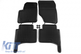 Rubber Car Floor Mats Black suitable for VW TOUAREG 7LA 7L6 7L7 (2002-2010) Porsche Cayenne 9PA (2002-2010)