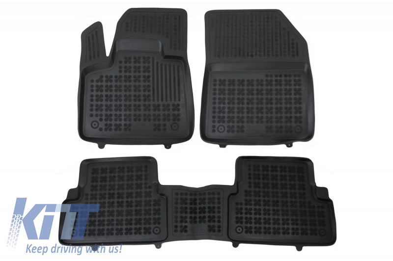 Floor Mats Rubber 3D Molded Black Fits for Peugeot 3008 2016-2019