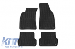 Rubber Car Mats Geyer & Hosaja suitable for Audi A4 B6/B7 Sedan, Wagon 2000-2008, Seat Exeo 2008-2013, 4 Pieces, Black 818/4C