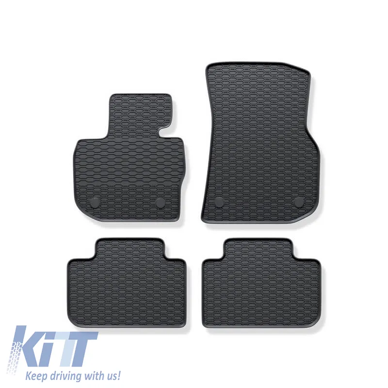 Rubber Car Mats Geyer & Hosaja suitable for Bmw X3 G01 (2017 - 2024) / X4 G02 (2018 - 2025) 4 Pieces, Black 915/4C