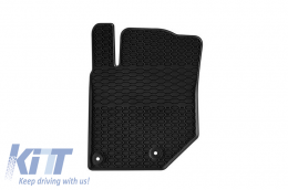 Rubber Car Mats Geyer & Hosaja suitable for Opel Corsa F / Peugeot 208 2019+ / Opel Mokka 2020+ 4 Pieces Black 901/4C
