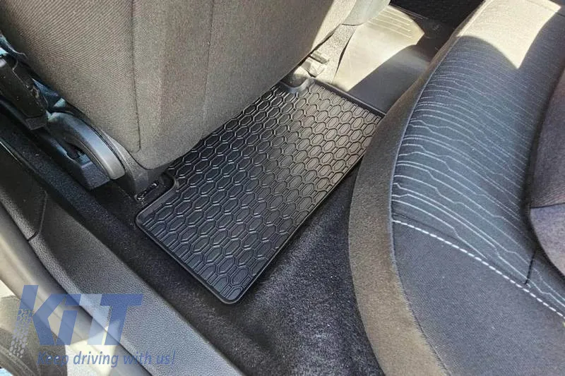 Rubber Car Mats Geyer & Hosaja suitable for Opel Astra J 2009-2015, Opel Cascada 2013-2019, Chevrolet Cruze 2008-2016, 4 Pieces, Black 801/4C