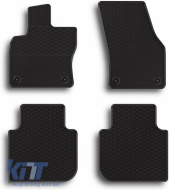 Rubber Car Mats Geyer & Hosaja suitable for Seat Tarraco after 2019, Skoda Kodiaq, VW Tiguan Allspace after 2017, 4 Pieces, Black 904/4C