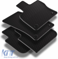 Rubber Car Mats Geyer & Hosaja suitable for Seat Tarraco after 2019, Skoda Kodiaq, VW Tiguan Allspace after 2017, 4 Pieces, Black 904/4C