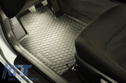 Rubber Car Mats Geyer & Hosaja suitable for Seat Tarraco after 2019, Skoda Kodiaq, VW Tiguan Allspace after 2017, 4 Pieces, Black 904/4C