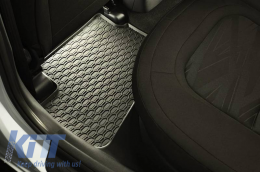 Rubber Car Mats Geyer & Hosaja suitable for Seat Tarraco after 2019, Skoda Kodiaq, VW Tiguan Allspace after 2017, 4 Pieces, Black 904/4C