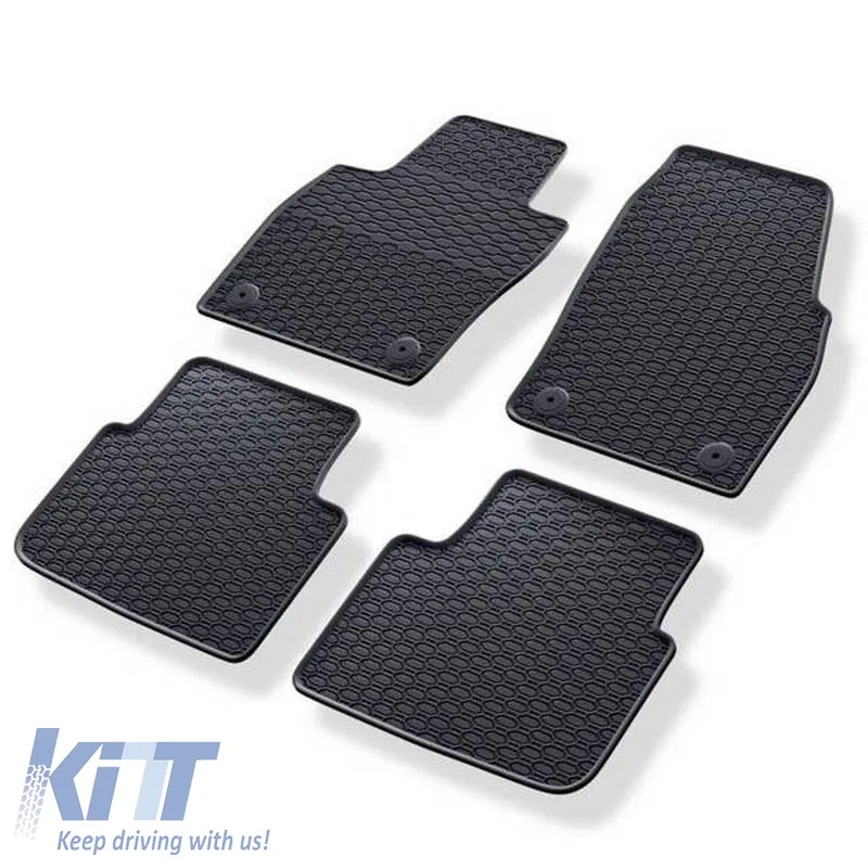 Rubber Car Mats Geyer & Hosaja suitable for Skoda Kamiq, Scala after 2019, 4 pieces, black 912/4C