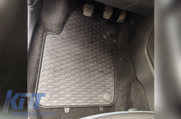 Rubber Car Mats Geyer & Hosaja suitable for VW Polo 2009-2017 / Skoda Fabia 2014+ / Seat Ibiza 2008-2017 4 Pieces, Black 842/4C