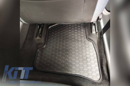 Rubber Car Mats Geyer & Hosaja suitable for VW Polo 2009-2017 / Skoda Fabia 2014+ / Seat Ibiza 2008-2017 4 Pieces, Black 842/4C