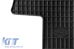 Rubber Car Mats Geyer & Hosaja suitable for VW Transporter T5 2003-2014 / T6 After 2015, 1 Piece, Black 809/1C