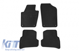 Rubber Car Mats Geyer & Hosaja suitable for VW Polo 2009-2017 / Skoda Fabia 2014+ / Seat Ibiza 2008-2017 4 Pieces, Black 842/4C
