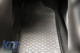 Rubber Car Mats Geyer & Hosaja suitable for VW Polo 2009-2017 / Skoda Fabia 2014+ / Seat Ibiza 2008-2017 4 Pieces, Black 842/4C-image-6317067