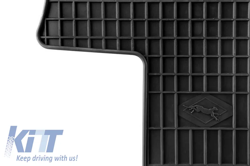 Rubber Car Mats Geyer & Hosaja suitable for VW Transporter T5 2003-2014 / T6 After 2015, 1 Piece, Black 809/1C