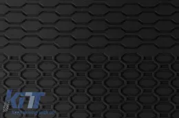 Rubber Car Mats Geyer & Hosaja suitable for Volkswagen Polo 2001-2009 / Fox 2005-2010 / Skoda Fabia 1999-2008 / Seat Ibiza / Cordoba 2002-2008 4 Pieces Black 910/4C-image-6316103