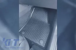Rubber Car Mats Geyer & Hosaja suitable for Volkswagen Polo, Seat Ibiza, Seat Arona Crossover after 2017, Audi A1, Skoda Fabia, Volkswagen T-Cross after 2018, Taigo after 2020, 4 Pieces, Black 889/4C-image-6316168