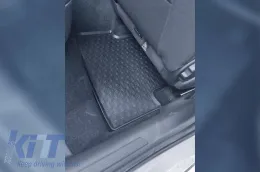 Rubber Car Mats Geyer & Hosaja suitable for Volkswagen Polo, Seat Ibiza, Seat Arona Crossover after 2017, Audi A1, Skoda Fabia, Volkswagen T-Cross after 2018, Taigo after 2020, 4 Pieces, Black 889/4C-image-6316170