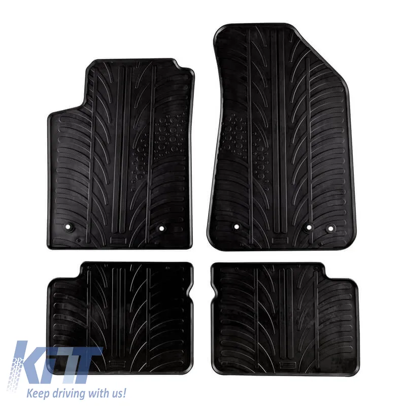 Rubber Car Mats Gledring 0131 suitable for Fiat Bravo 2007-2014 / Lancia Delta 2009- 5d Black 4 Pieces